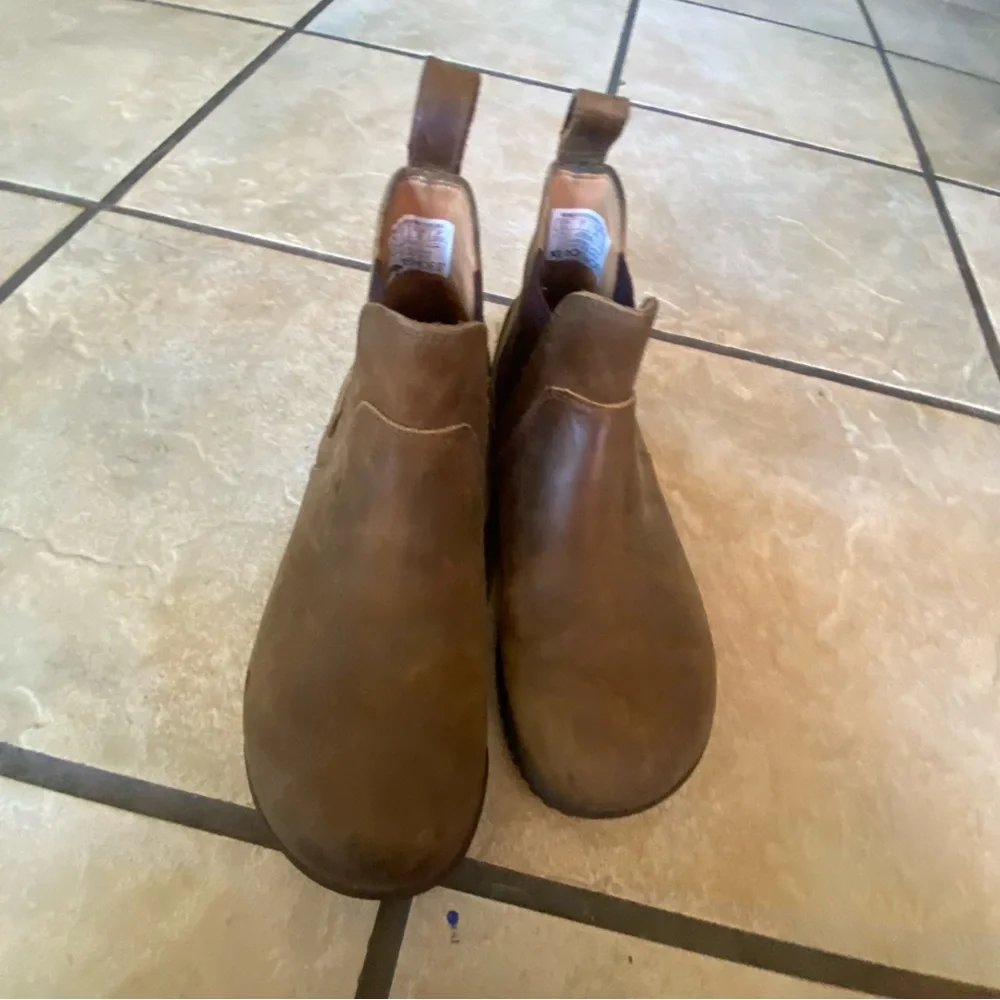 Xero Shoes Ridgeway Chelsea ankle Boot brown tan 8.5 barefoot full grain leather - Picture 5 of 9